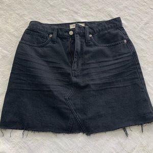 Washed black denim Madewell mini skirt